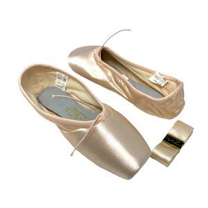 Fuzi Full Shank Pink Satin Ballet Pointe Dance Shoes - Various Sizes